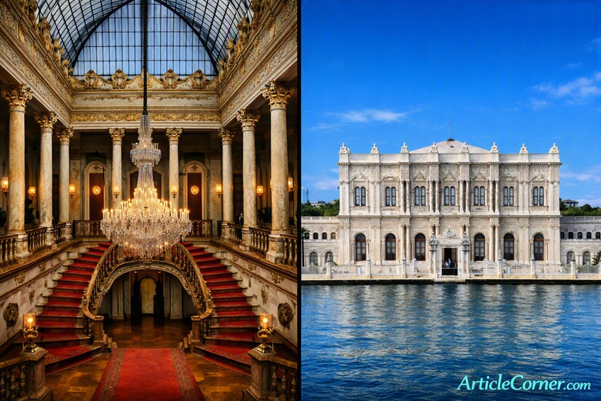 Interior and exterior views of Dolmabahçe Palace-ArticleCorner Istanbul-articlecorner.com