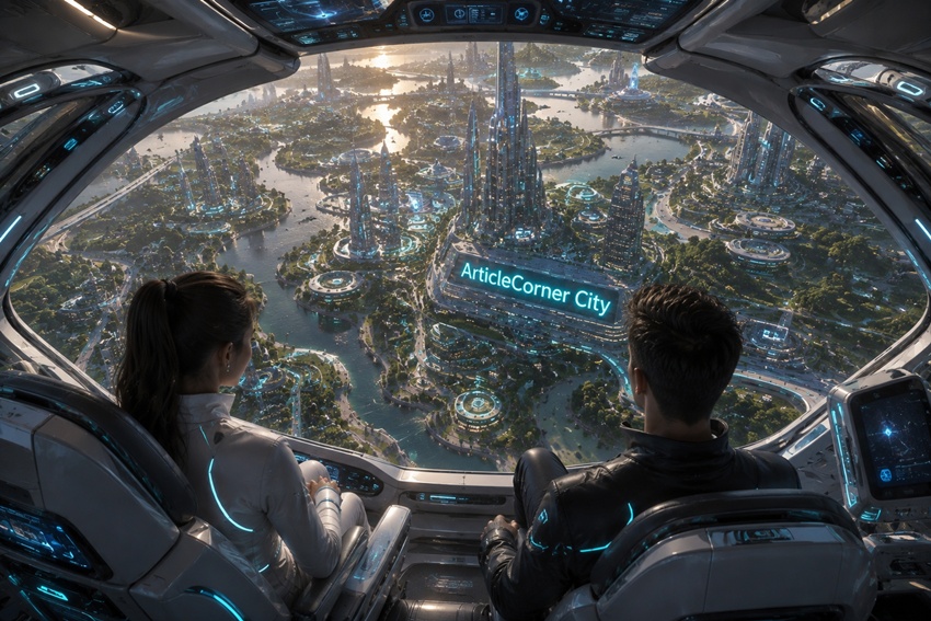 People looking down at the city of ArticleCorner from inside an aircraft-articlecorner.com