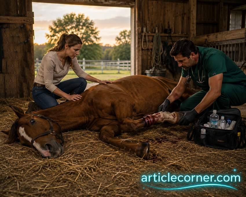 Horse owner and veterinarian whose horse broke its leg-articlecorner.com
