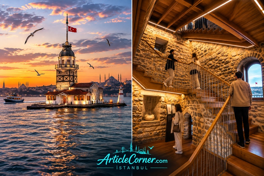 Aerial and interior views of the Maiden's Tower. ArticleCorner Istanbul shoot-articlecorner.com
